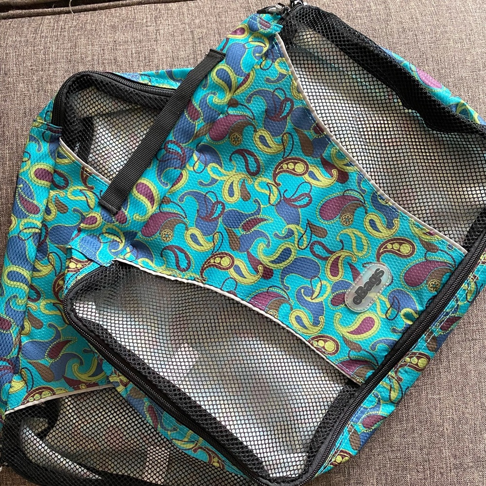 eBags Teal Paisley Packing Cubes, Medium, Set of 2
